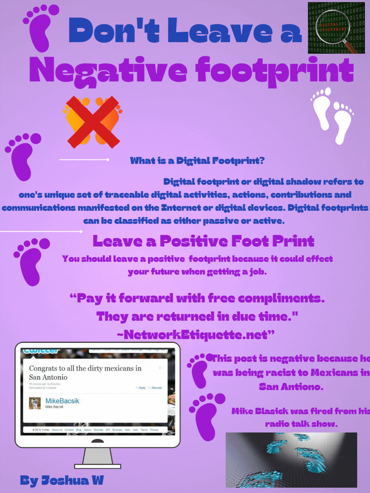 Digital Footprint Poster - Joshua W.