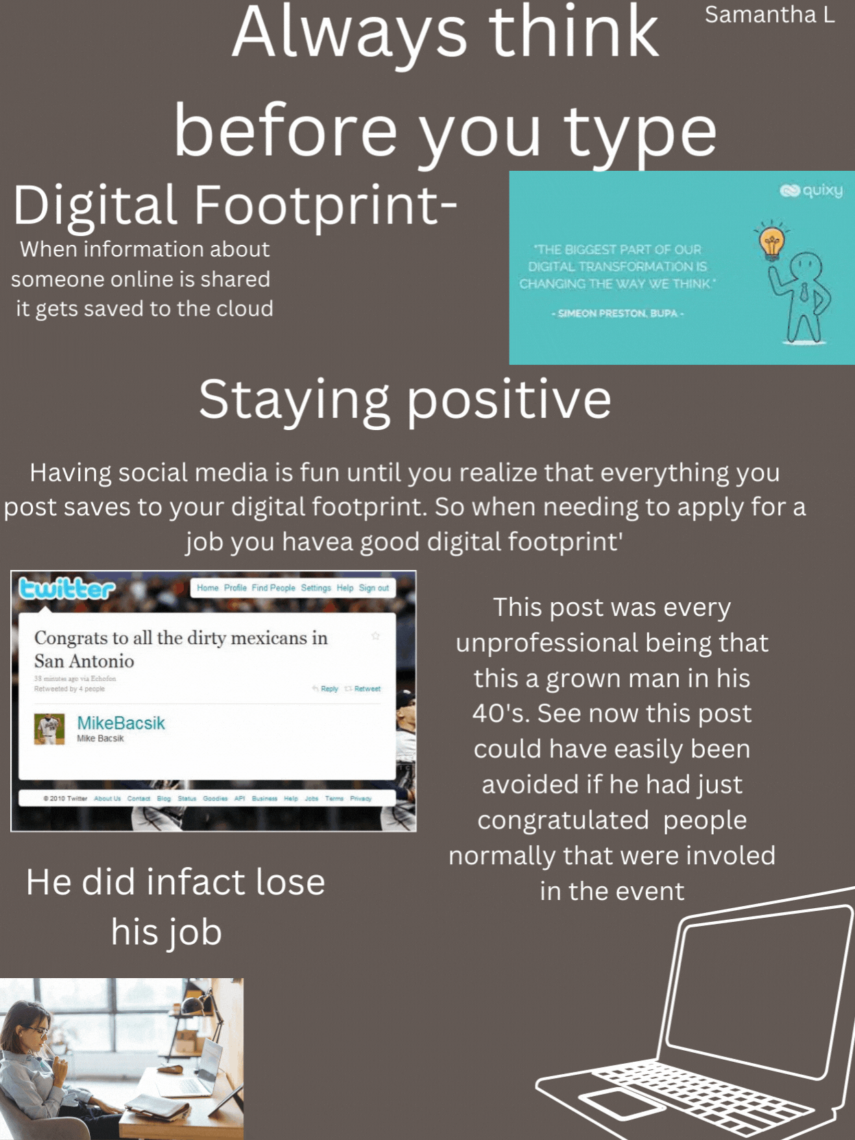 Digital Footprint Poster - Samantha L.