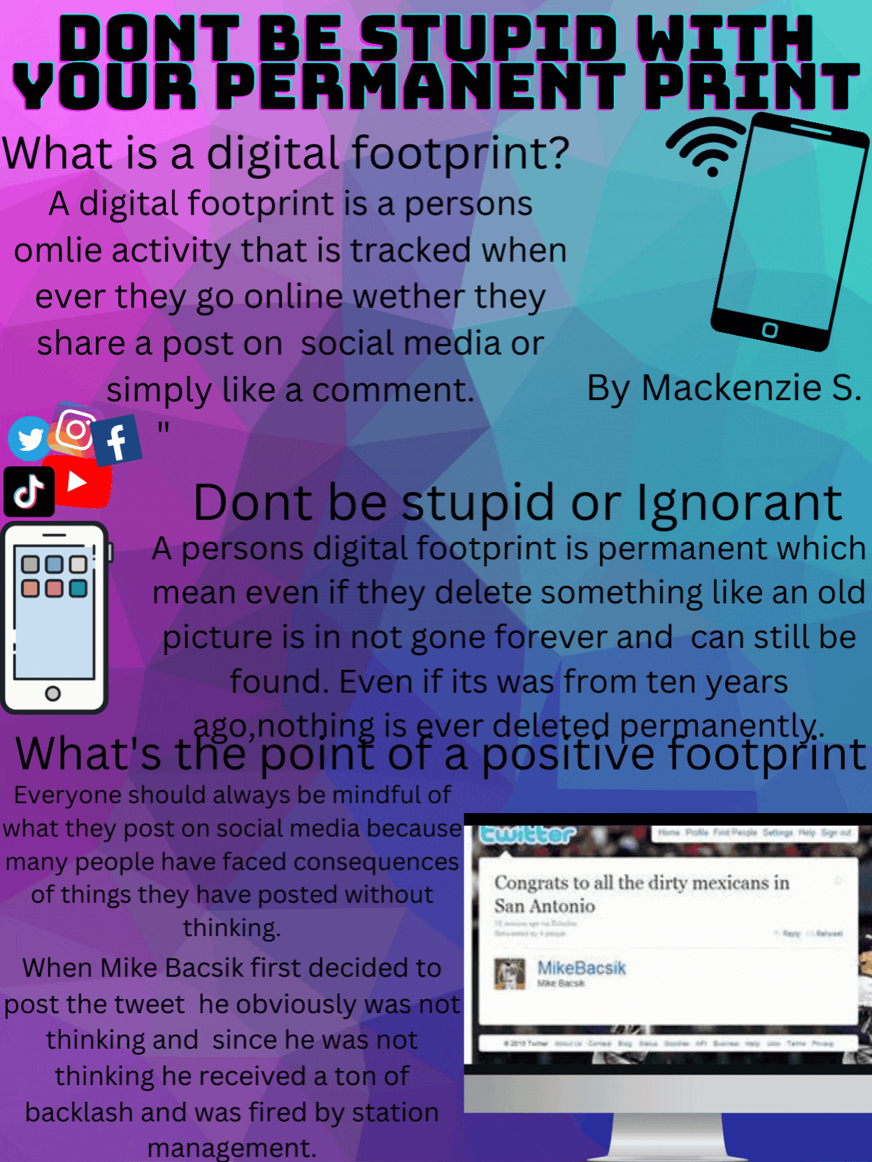 Digital Footprint Poster - Mackenzie S