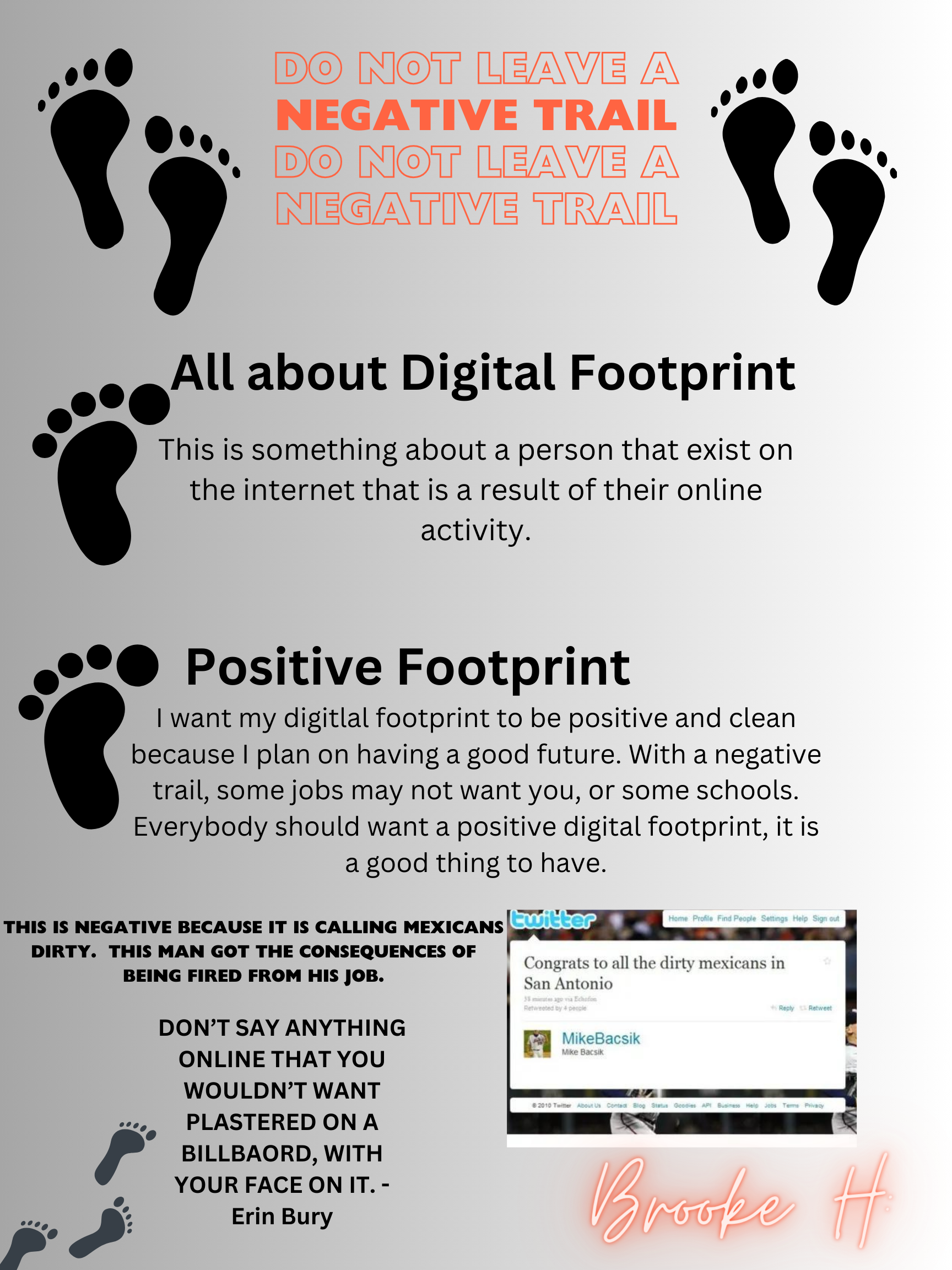 Digital Footprint Poster - Brooke H