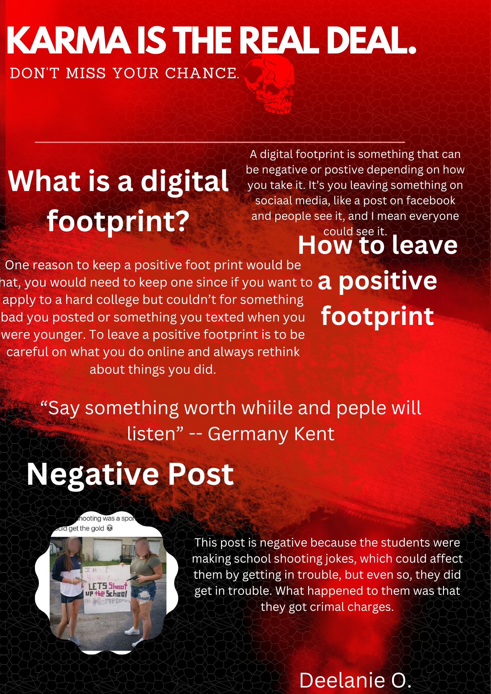 Digital Footprint Poster - Deelanie O