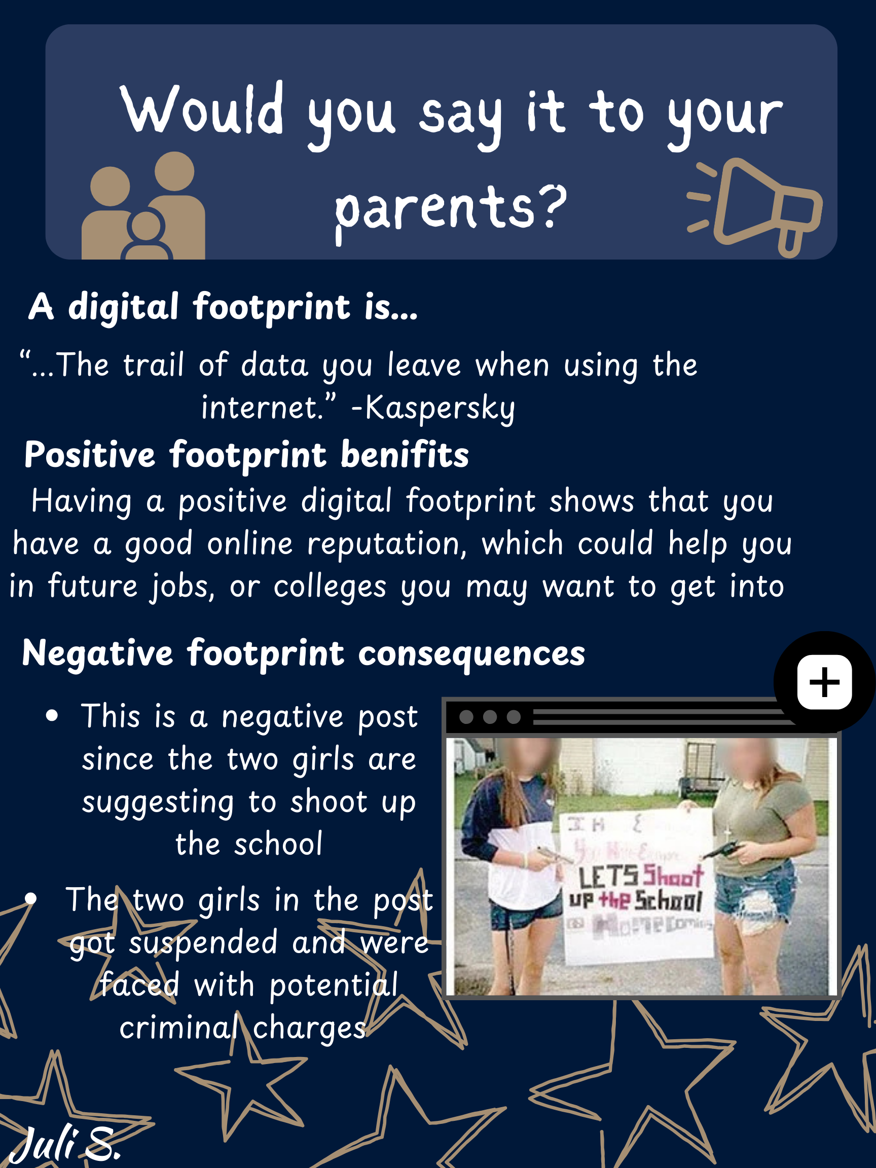 Digital Footprint Poster - Juliana S.